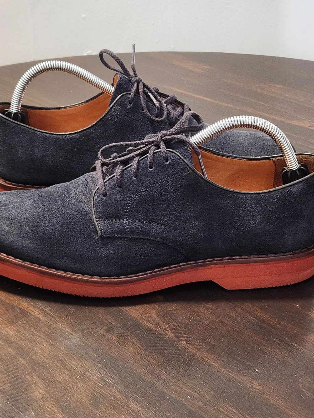 Cole Haan Country Derby Shoes Men’s 9D Blue Suede Lace Up Plain Toe Dress Casual - Picture 4 of 10